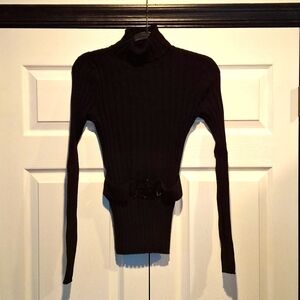 Adrienne Vittadini Black Turtleneck Sweater